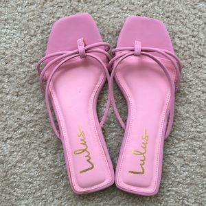 Brand New Lulu’s pink sandals